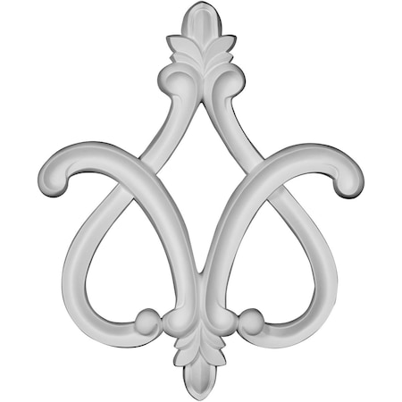 Ekena Millwork 19 3/8"W x 23 5/8"H x 2"P Fleur de Lis Onlay ONL19X24X02FL